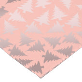 Elegante Rose Goldenes und rosa Weihnachtsbaummust Kurzer Tischläufer (Ecke)