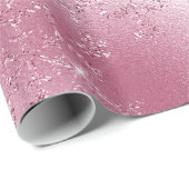 Elegante Rose Goldenes Weihnachtsfest Geschenkpapier (Rolleneckpunkt)