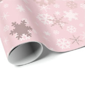 Elegante Rose Goldenes Weihnachtsfest Geschenkpapier (Rolleneckpunkt)