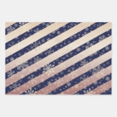 Elegante Rose Goldenes Weihnachtsfest Geschenkpapier Set (Vorderseite 2)