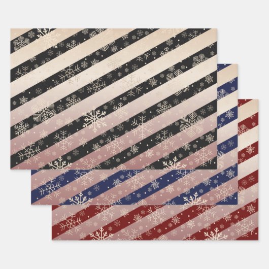 Elegante Rose Goldenes Weihnachtsfest  Geschenkpapier Set (Set)