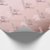 Elegante Rose Goldenes Weihnachtsgeschenk Geschenkpapier (Ecke)