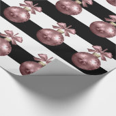 Elegante Rose Goldenes Weihnachtsgeschenk Geschenkpapier (Ecke)