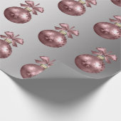 Elegante Rose Goldenes Weihnachtsgeschenk Geschenkpapier (Ecke)