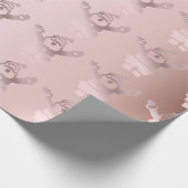 Elegante Rose Goldenes Weihnachtsgeschenk Geschenkpapier (Ecke)