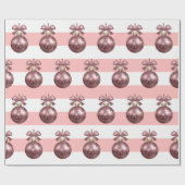 Elegante Rose Goldenes Weihnachtsgeschmack Geschenkpapier (Flach)