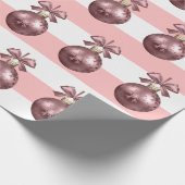 Elegante Rose Goldenes Weihnachtsgeschmack Geschenkpapier (Ecke)