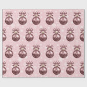 Elegante Rose Goldenes Weihnachtsgeschmack Geschenkpapier (Flach)