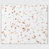Elegante Rose Goldfass-Polka-Punktmuster Geschenkpapier (Flach)
