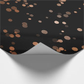 Elegante Rose Goldfass-Polka-Punktmuster Geschenkpapier (Ecke)