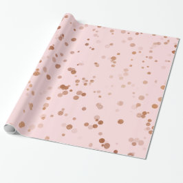 Elegante Rose Goldfass-Polka-Punktmuster Geschenkpapier