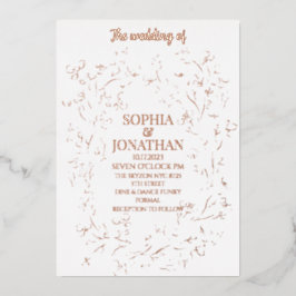 Elegante Rose Goldfolie Folieneinladung