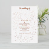 Elegante Rose Goldfolie Folieneinladung (Stehend vorne)