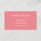 Elegante Rose Goldfolienfarbe gestreift beruflich Visitenkarte (Rückseite)