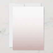 Elegante Rose Goldkalligrafie Einladung zur Hochze (Rückseite)