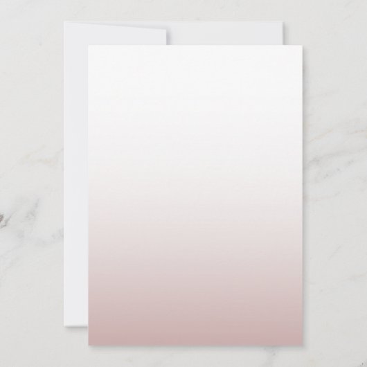 Elegante Rose Goldkalligrafie Einladung zur Hochze (Rückseite)