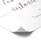 Elegante Rose Goldkalligrafie Liebe beraubt Poster (Ecke)