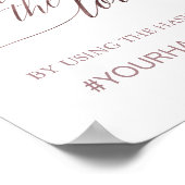 Elegante Rose Goldkalligraphie Capture Die Liebe Poster (Ecke)