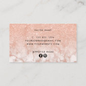 Elegante Rose, Goldmarmor-Schere Visitenkarte (Rückseite)