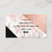 Elegante Rose, Goldmarmor-Schere Visitenkarte (Rückseite)