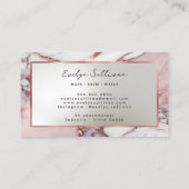 elegante Rose, Goldmarmor-Visitenkarte Visitenkarte (Rückseite)