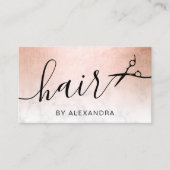 Elegante Rose Goldmarmorschur Visitenkarte (Vorderseite)