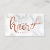 Elegante Rose Goldmarmorschur Visitenkarte (Vorderseite)