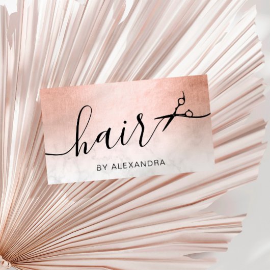 Elegante Rose Goldmarmorschur Visitenkarte