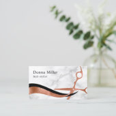 Elegante Rose Goldmarmorschur Visitenkarte (Stehend Vorderseite)