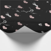 Elegante Rose Goldmedaille Geschenkpapier (Ecke)