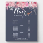 Elegante Rose Goldschere Fotoplatte (Vorderseite)