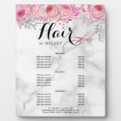 Elegante Rose Goldschere Fotoplatte (Vorderseite)