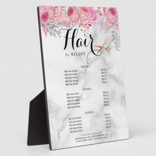 Elegante Rose Goldschere Fotoplatte (Seite)