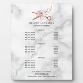 Elegante Rose Goldschere Fotoplatte (Vorderseite)