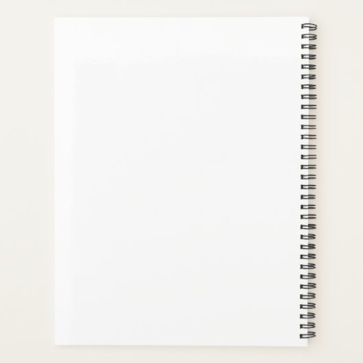 Elegante Rose Goldschrift auf Schwarz Planer (Rückseite)