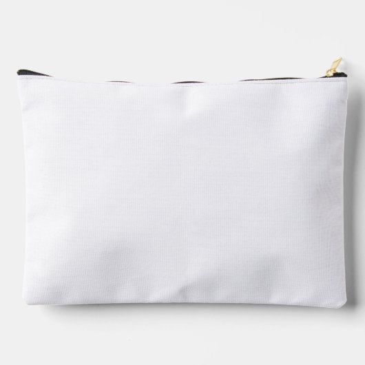 Elegante Rose Goldschrift auf Schwarz Zubehörtasche (Rückseite)