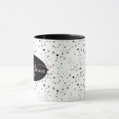 Elegante Rose Goldschrift auf schwarzer Tasse (Zentrum)