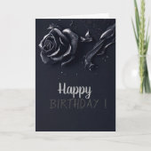 Elegante Rose Gothic Geburtstag Karte (Vorderseite)