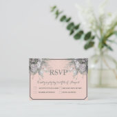 Elegante Rose Gray & Gray Menü UAWG Postkarte (Stehend Vorderseite)