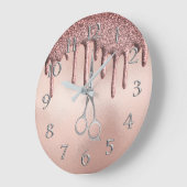 Elegante Rose Große Wanduhr (Winkel)