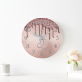 Elegante Rose Große Wanduhr (Zuhause)