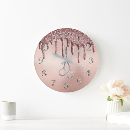 Elegante Rose Große Wanduhr (Zuhause)