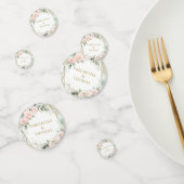 Elegante Rose Grün Gold Glitzern Hochzeit Konfetti (Gruppe)