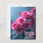 Elegante Rose Grußkarte Feiertagskarte (Vorderseite)