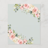 Elegante Rose/Haushalt - Einladung der Interesseng Flyer (Hinten)