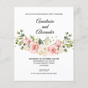 Elegante Rose/Haushalt - Einladung der Interesseng Flyer