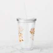 Elegante Rose Hochzeit Acryltrinkbecher (Links)