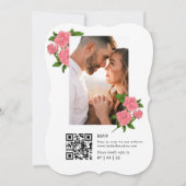 Elegante Rose Hochzeit Einladung (Rückseite)