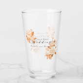 Elegante Rose Hochzeit Glas (Rückseite)
