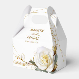 Elegante Rose Hochzeit in Gold Geschenkschachtel